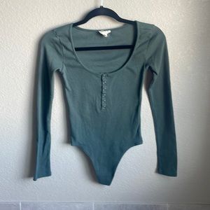 Nordstrom Open Edit Ribbed Bodysuit